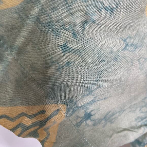 Vtg Passports Pier One Dress Tunic Button Up Aztec Half Sleeve L 90s Boho Rare - Picture 4 of 12